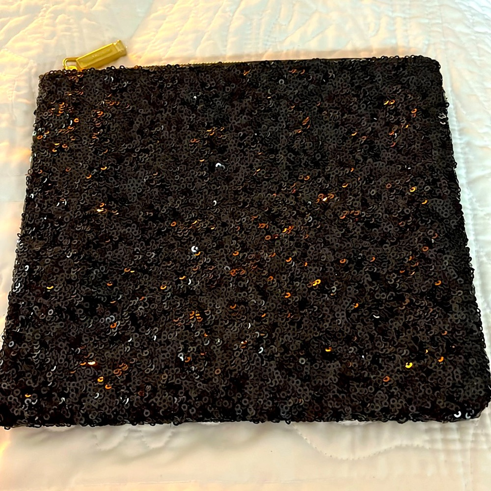 Brand New Black Kestrel Sequin Bag / Clutch